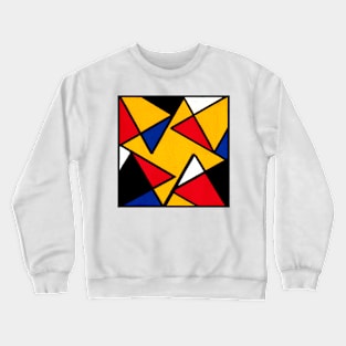 Mondrian Inspired Geometric Abstract Acrylic Painting XIII Crewneck Sweatshirt